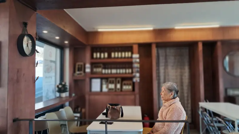 창가 좌석에서 바라본 풍경