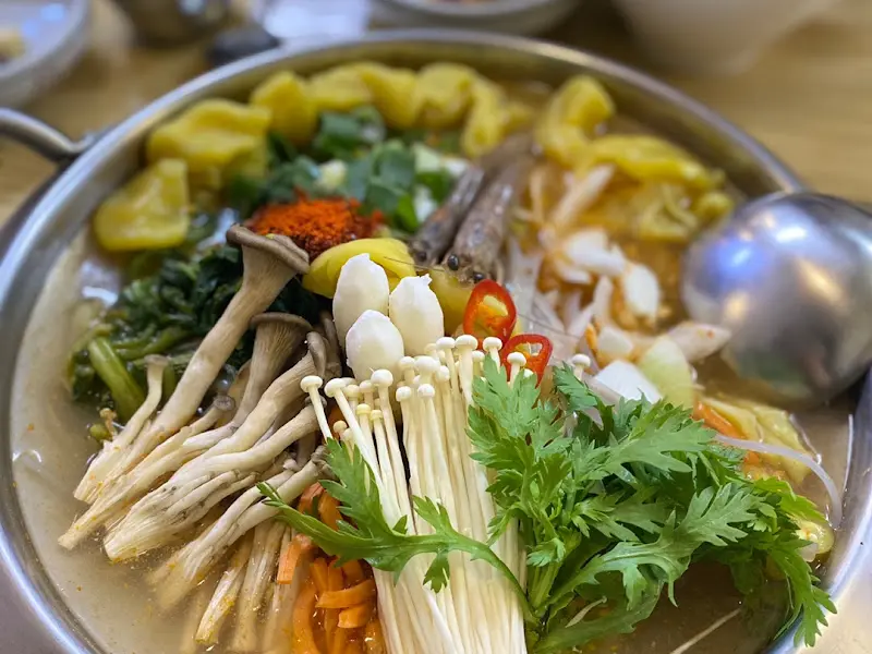 곱창전골 디테일 샷