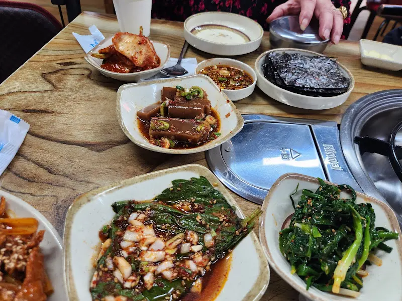 다양한 밑반찬 클로즈업