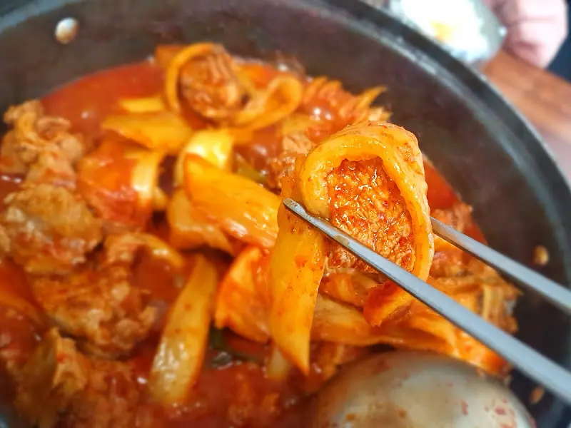 매운갈비찜 속 떡