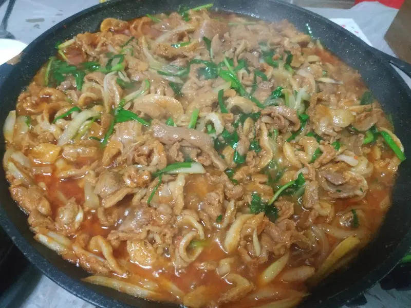 오리불고기 전체샷