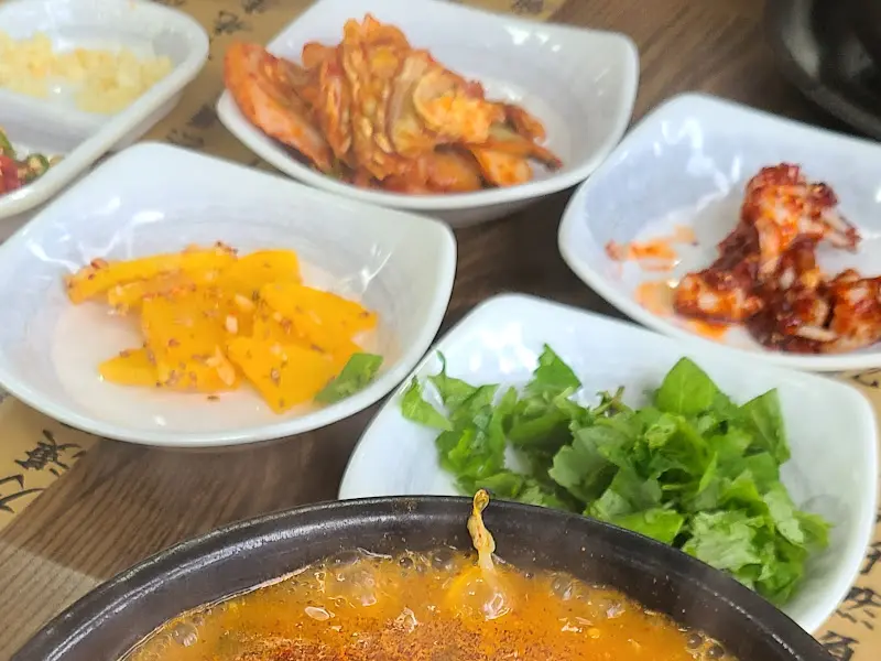 밑반찬 클로즈업