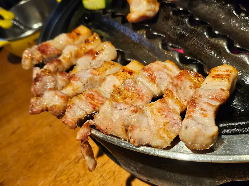 구워지는 삼겹살