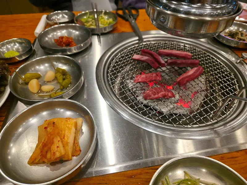 숯불에 구워먹는 한우