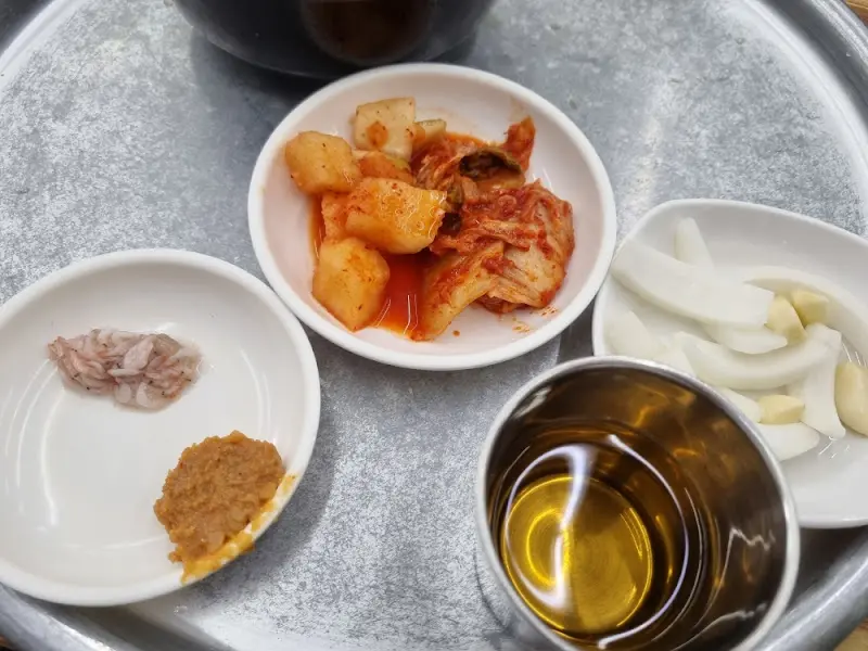 밑반찬 클로즈업