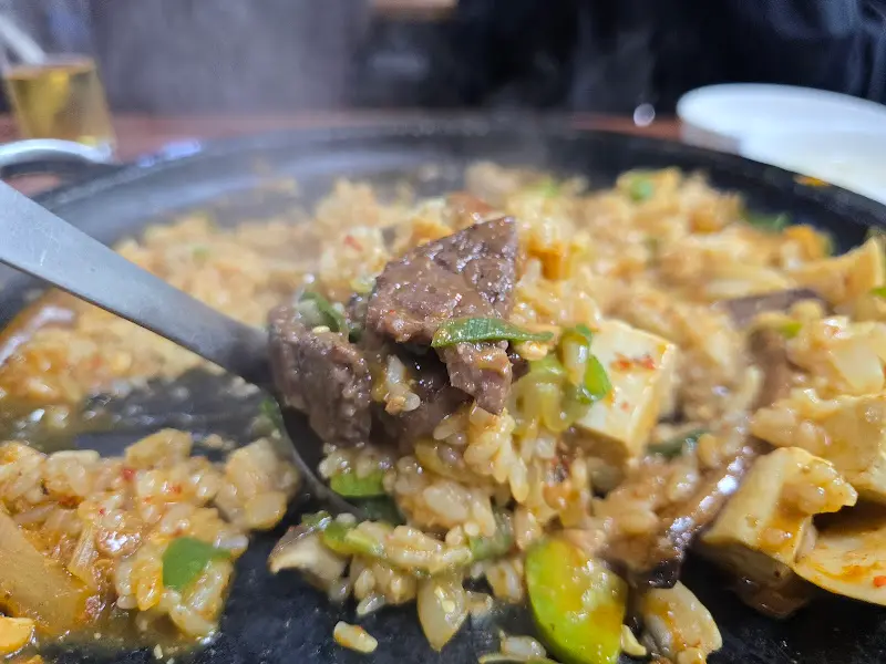 돌판 된장밥 볶음