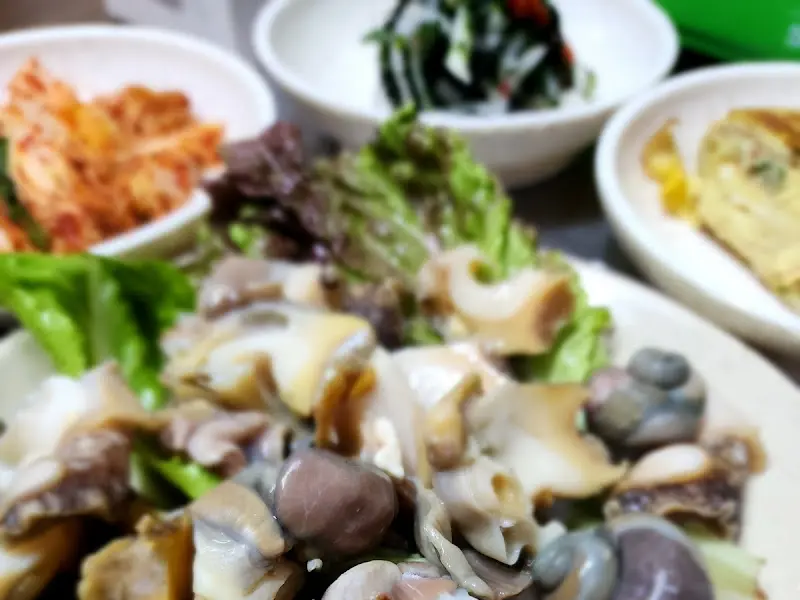 소라찜 한 상 차림