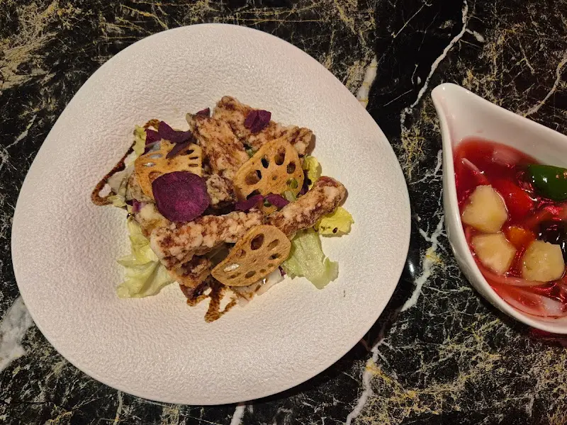 레몬 크림새우와 샐러드