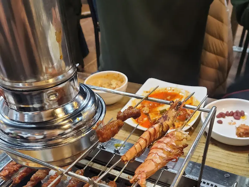 양꼬치와 새우