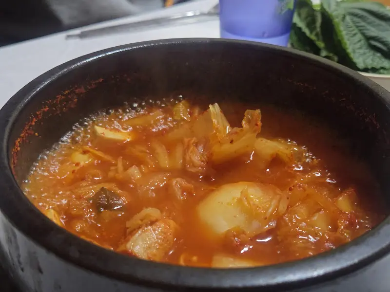 김치찌개 확대샷