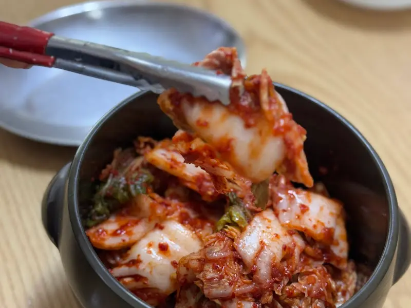 먹음직스러운 겉절이 김치