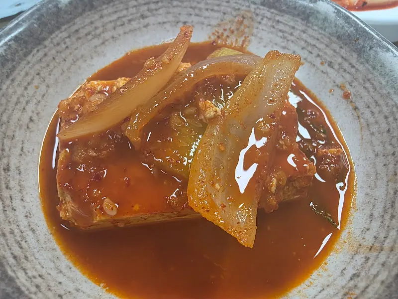 매콤달콤한 두부 요리