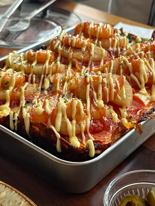 하와이안 칠리 쉬림프 피자