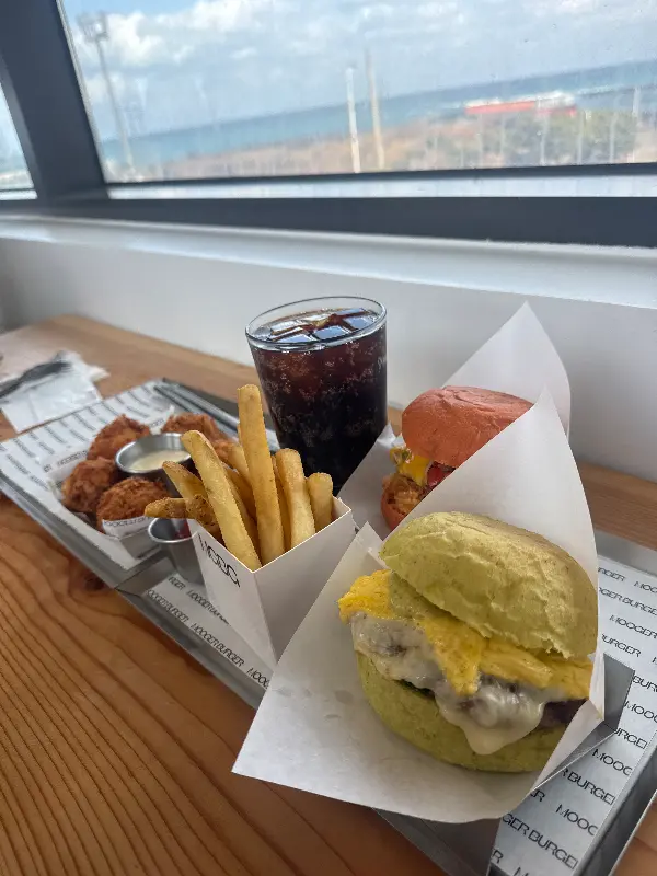 당근 버거, 시금치 버거, 새우볼