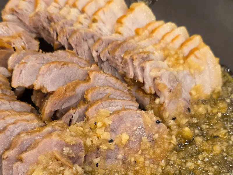 마늘 소스 클로즈업