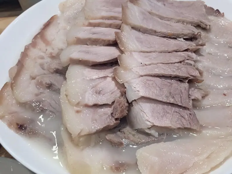 야들야들한 수육 클로즈업