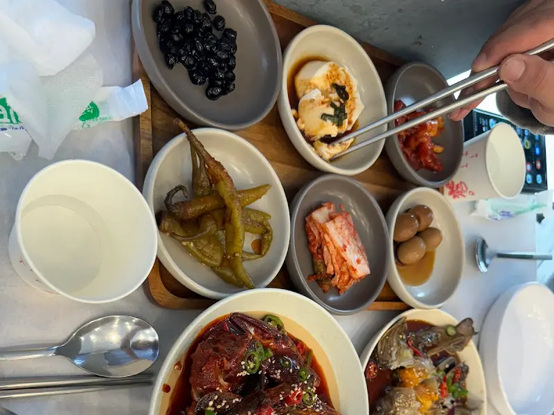 다양한 밑반찬 클로즈업