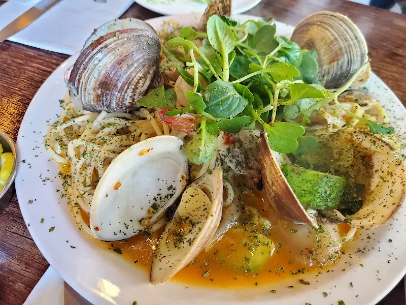 신선한 조개로 가득한 봉골레 파스타