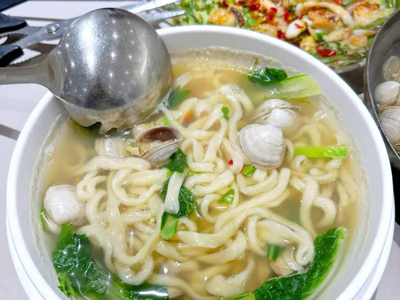 동죽칼국수의 비주얼