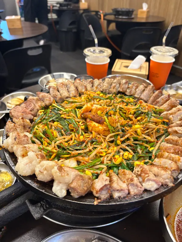 곱창 한 상 차림