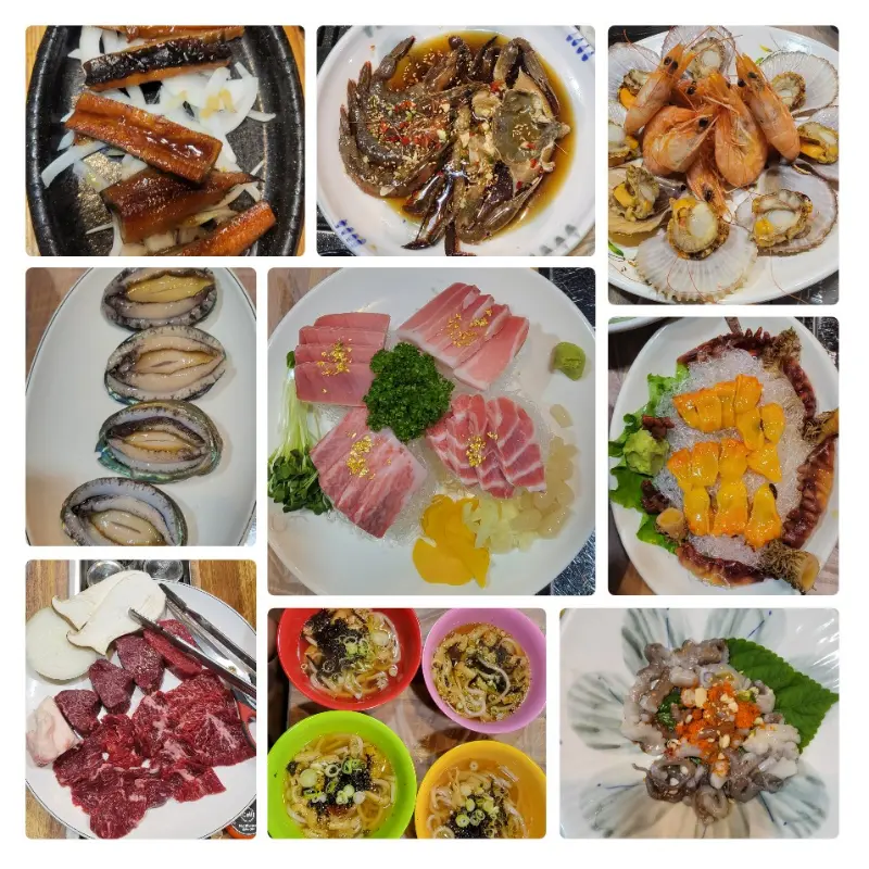 다양한 해산물 요리