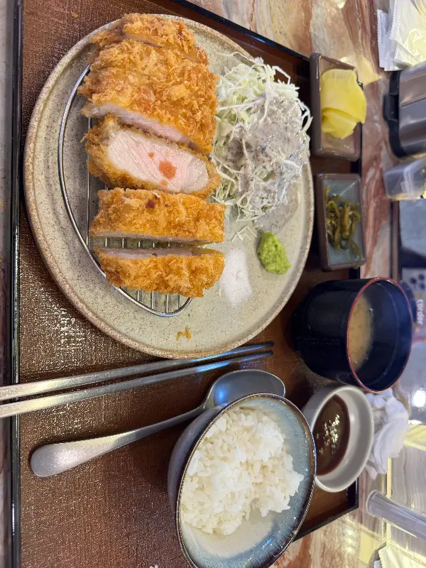 히레카츠의 붉은 빛깔이 신선함을 더하는 항공 사진