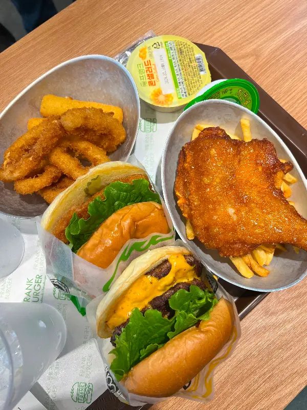 프랭크버거 세트 메뉴