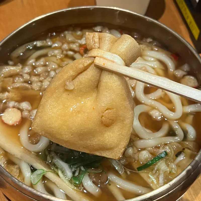 만수통닭의 숨겨진 별미, 우동