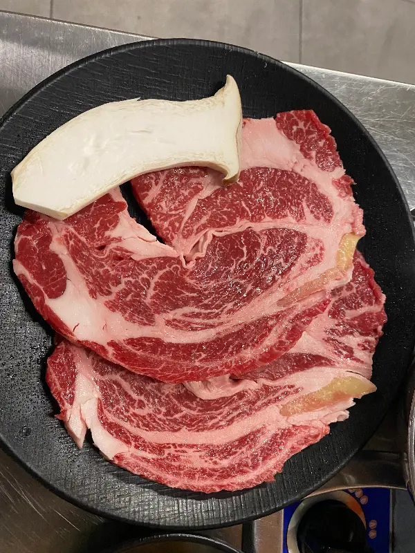 환상적인 마블링의 한우 등심