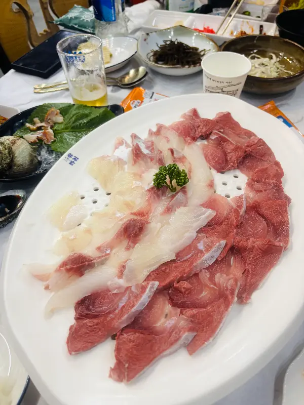 윤기가 자르르 흐르는 신선한 회