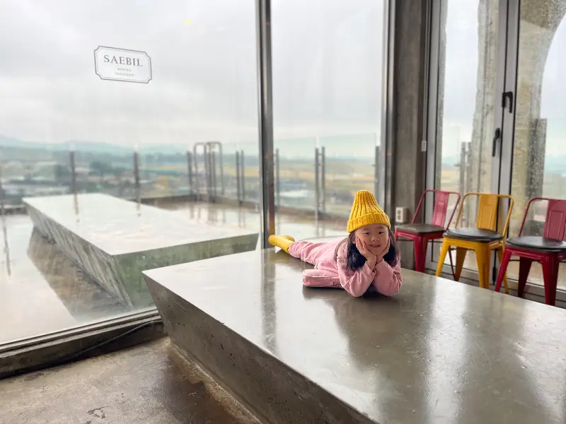 통창으로 보이는 계룡산 뷰