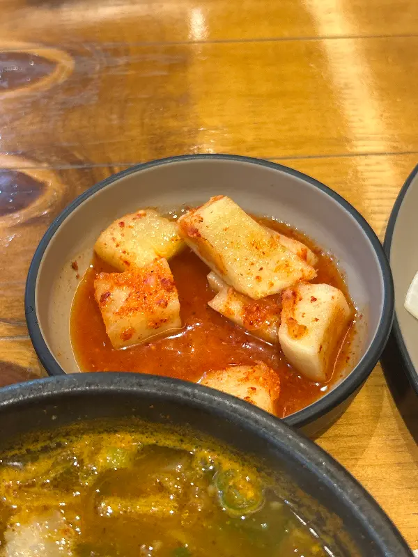 잘 익은 깍두기의 모습