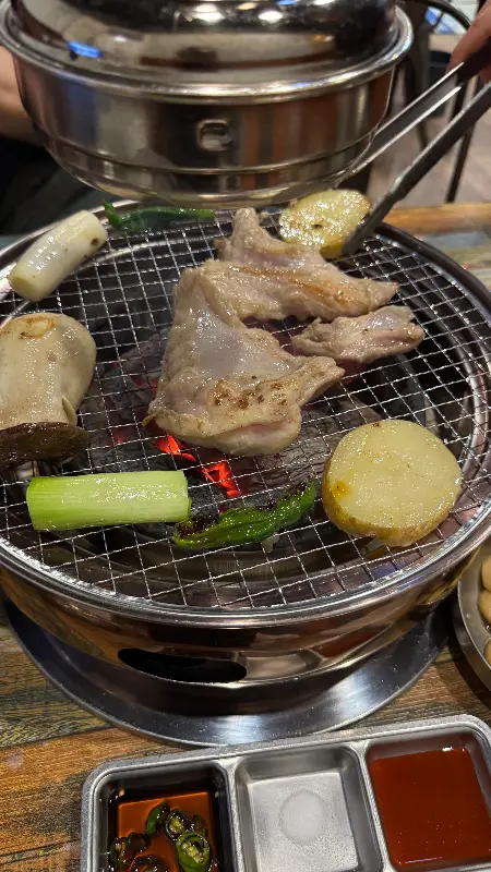 곱창 굽는 모습