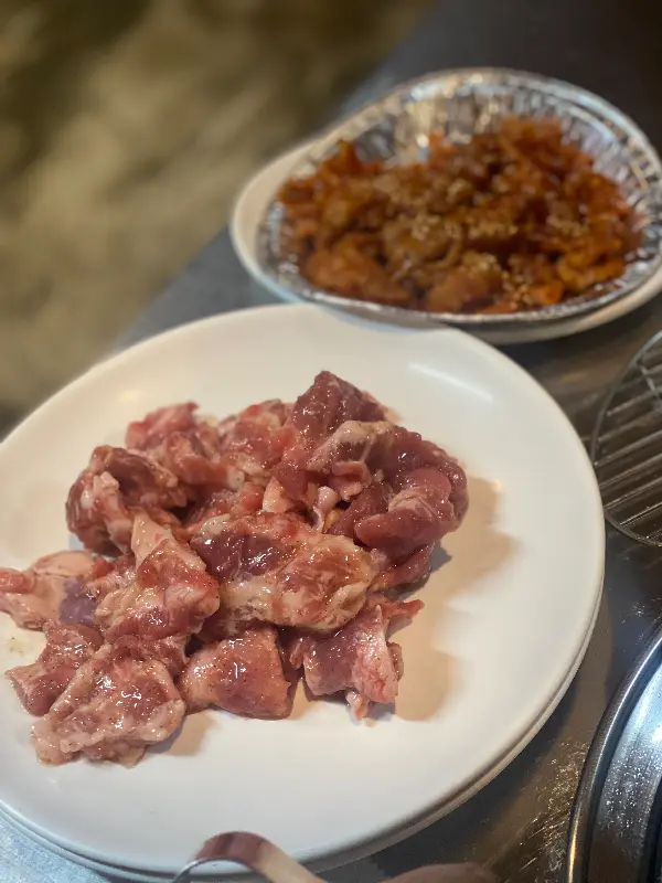 정박숯불가든 오돌뼈와 삼겹살