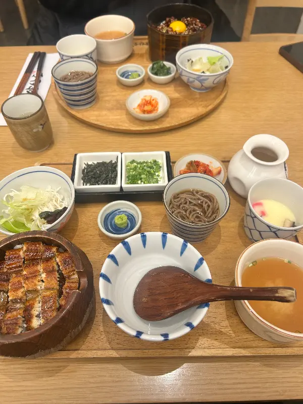 푸짐한 한상차림 항공샷