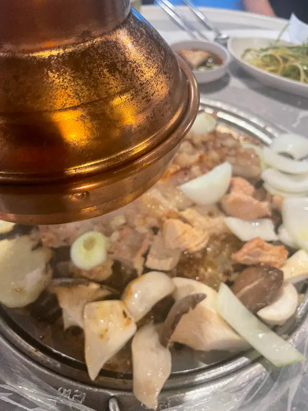 구워지고 있는 곱창