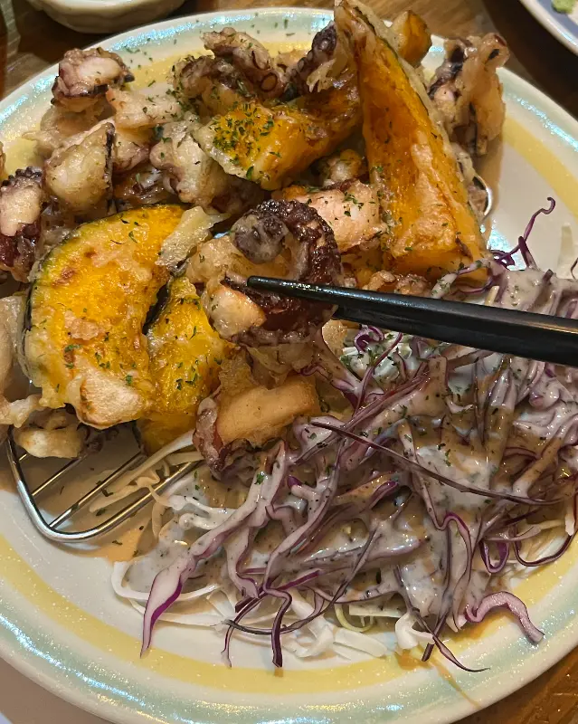 겉바속쫄 문어 가라아게