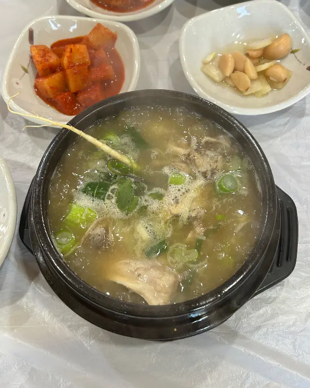 약초 삼계탕 전체적인 모습