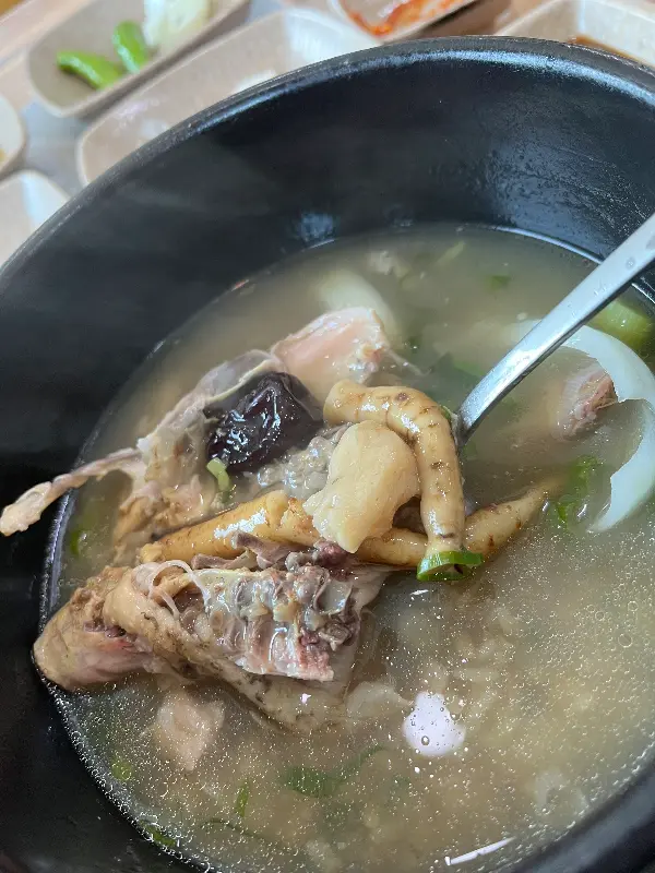 약초삼계탕 속 약재들