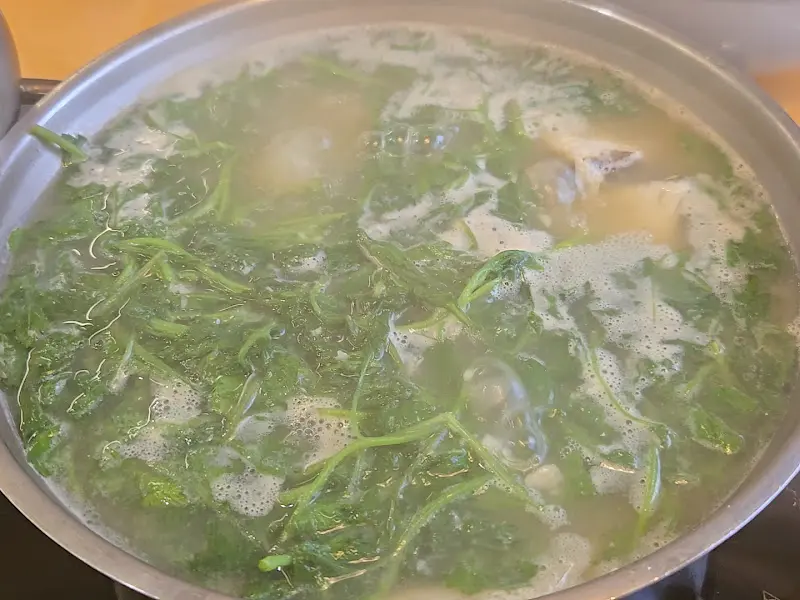 도다리쑥국의 모습