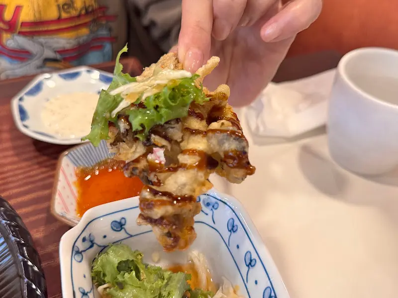 바삭한 튀김을 클로즈업한 사진