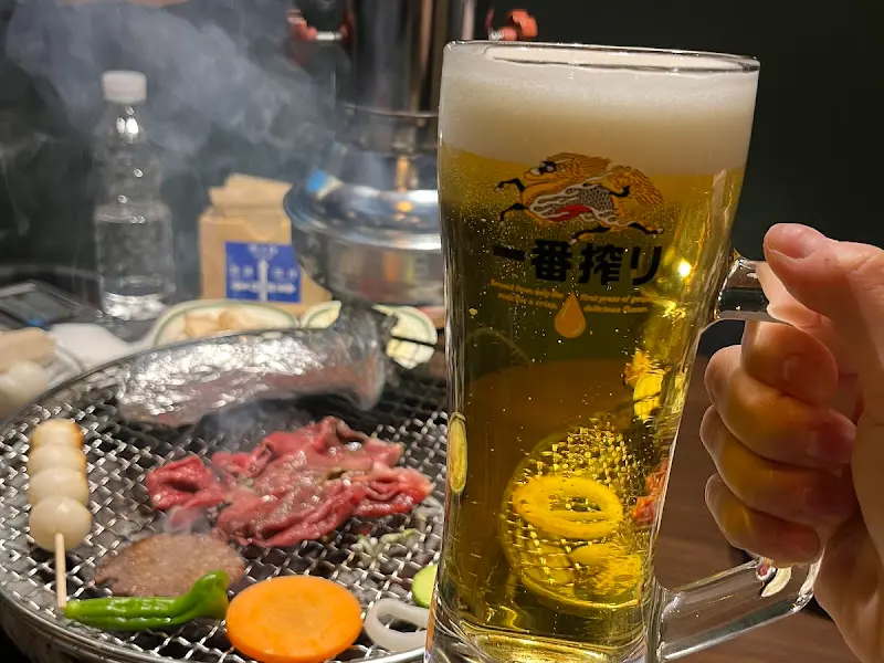 야키니쿠와 기린 생맥주