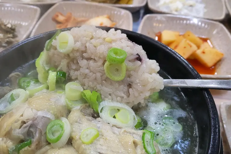 약초삼계탕 한 숟갈