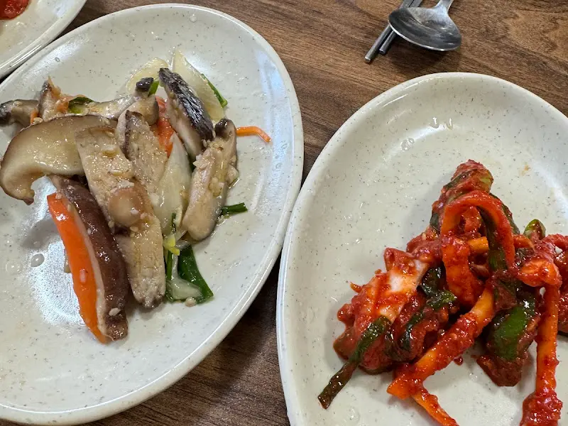 다채로운 밑반찬 클로즈업