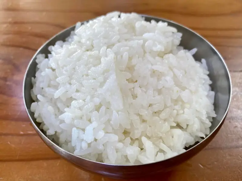 윤기가 흐르는 갓 지은 밥