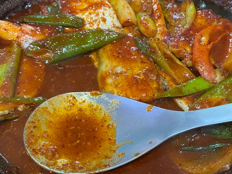 갈치조림의 클로즈업 샷