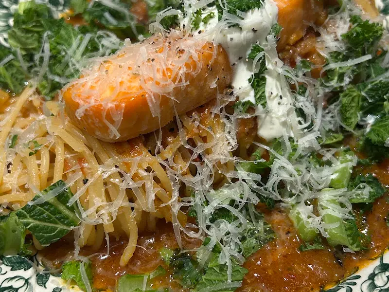 연어 스테이크 파스타