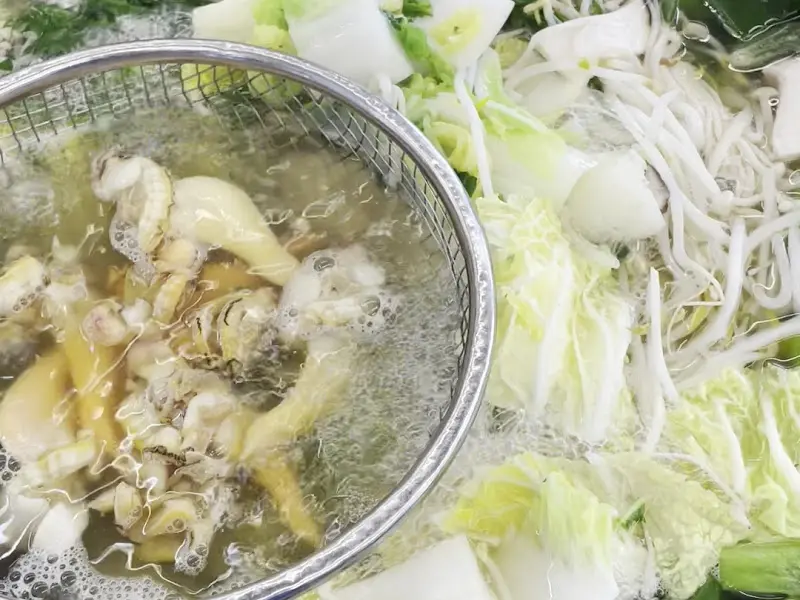 갈미조개 샤브샤브