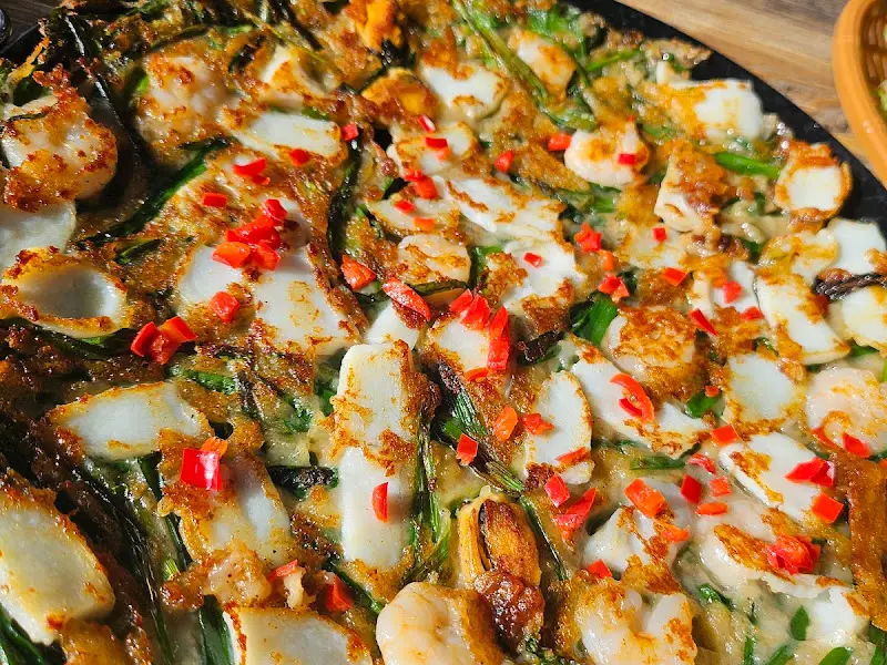 해물부추전 근접샷