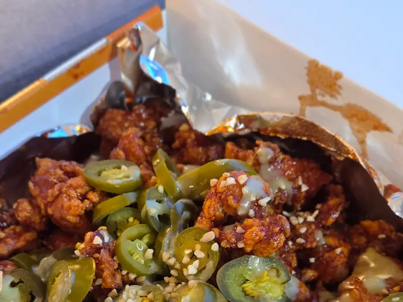 닭강정 포장 근접샷